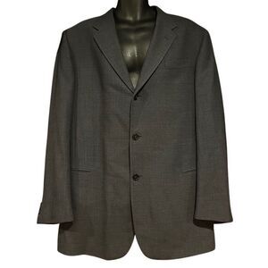 Donna Karan Dark Gray Bird’s Eye Suit Jacket Sports Men’s 46L